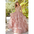 Luxury Backless Lace Applique Evening Dress